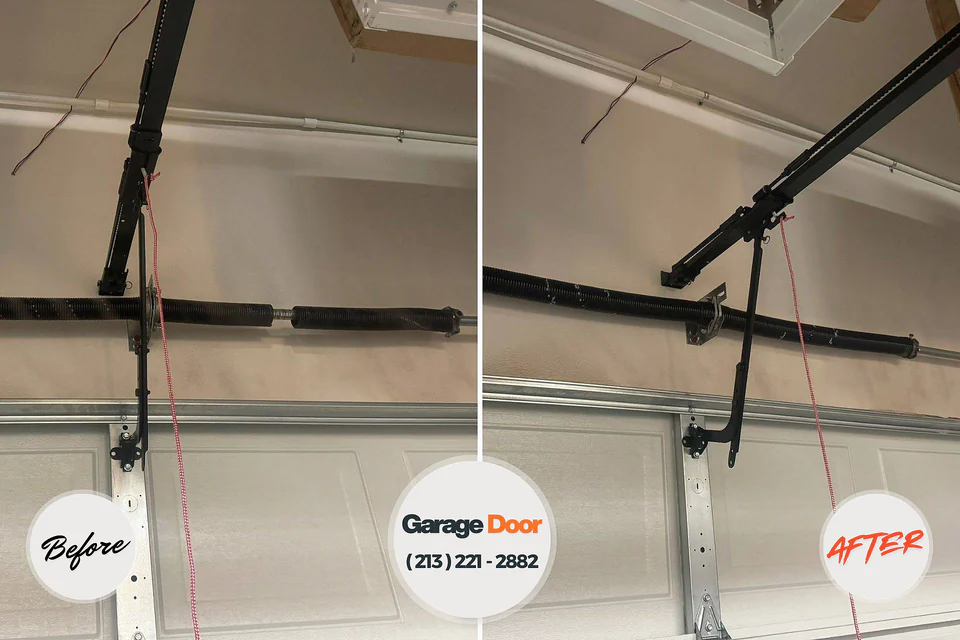 Before and after: garage door repair 43906